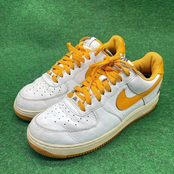 Nike Air Force 1 Retro Low Los Angeles White orange Men's Size 9 - Picture 2 of 5